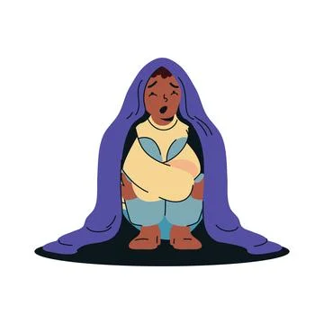 Guy with phobia Stock Illustration
