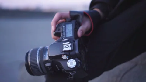 The guy is a photographer. Stock Footage 107860678