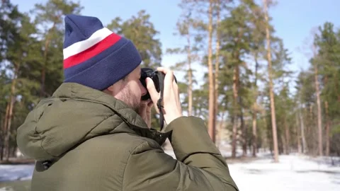 Guy photographer Stock Footage 179837978