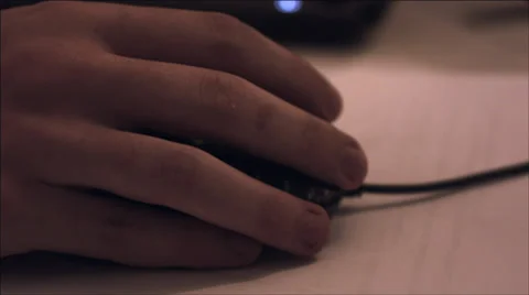 A guy playing at the computer at night. Stock Footage 37539119