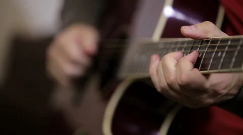 Guy playing guitar Stock Footage 45107072