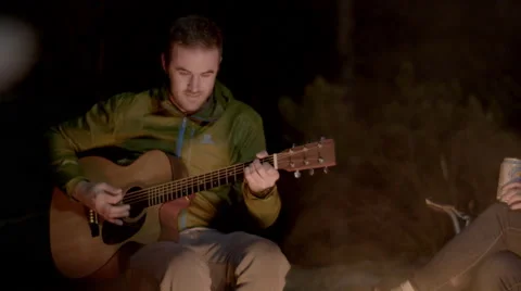 Guy playing guitar Stock Footage 50192361