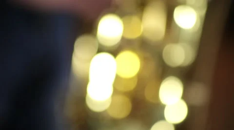 The guy playing the saxophone gold Stock Footage 48169282