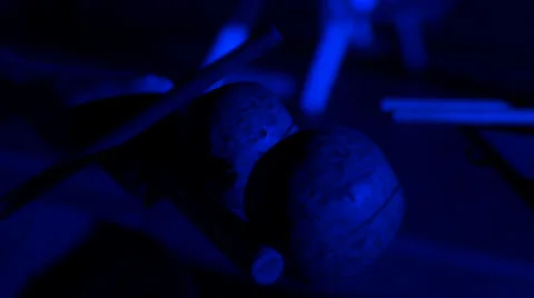 A guy playing some coconuts on the theater Stockbeeldmateriaal 37539062