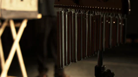 A guy playing a strange instrument Stockbeeldmateriaal 37539063