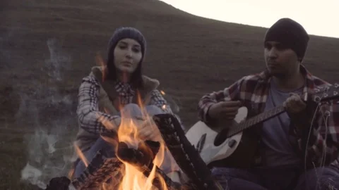 Guy plays guitar Stock Footage 97278034