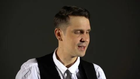 The guy plays no guitar Stock Footage 119315530