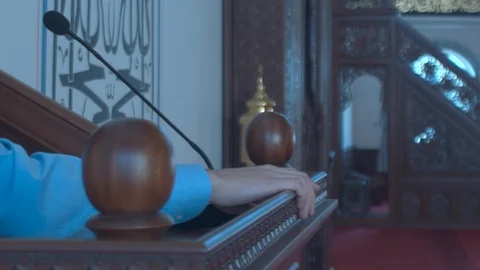 Guy preaching in mosque Stock Footage 88034110