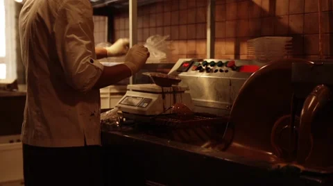 Guy is Preparing Chocolate Stock Footage 52004433