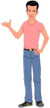 Guy presenting Stock Illustration