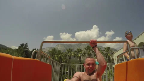 The Guy Pulls Off The Hill Video stock 91593353