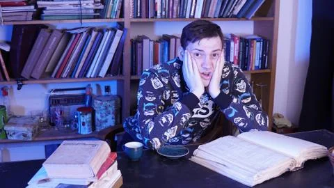 The guy reading a book Stock Photos