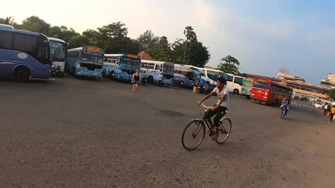 The guy rides a bike. Stock Footage 102058734