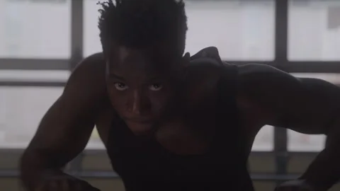 Guy Rides On Exercise Bike Stock Footage 270323368