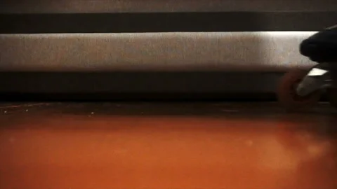 The guy rides on roller skates in front of the camera 스톡 동영상 85601561