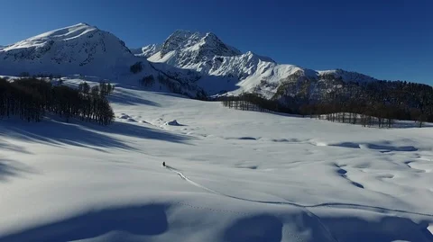 Guy Rolling Around On A Snowmobile Stock Footage 126755892