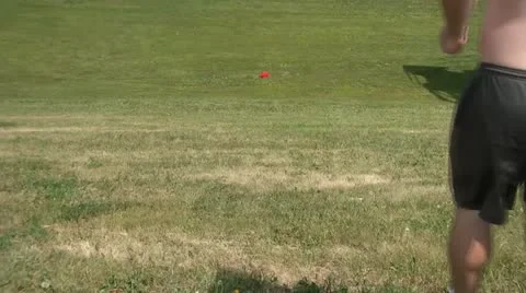 Guy Running Up and Down Hill with Dog 스톡 동영상 12586468