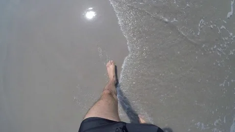 Guy running in the beach, Brazil Stock Footage 80424564