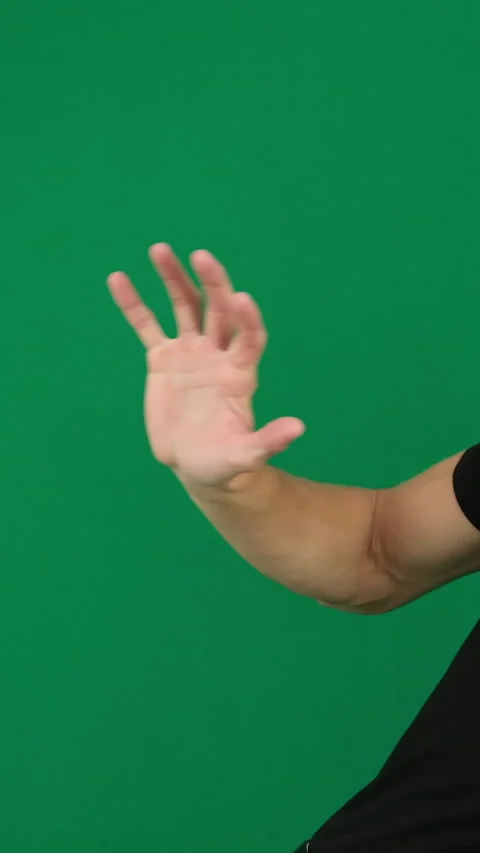 Guy scared to deviate horror. emotions of a handsome man guy on a green 스톡 동영상 278422491