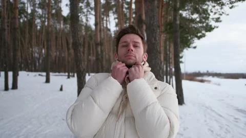 The guy seriously looks at the camera and breathes 库存影片 169814357