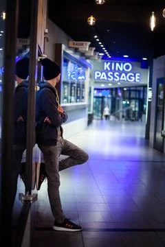 The guy in the shopping center Stock Photos