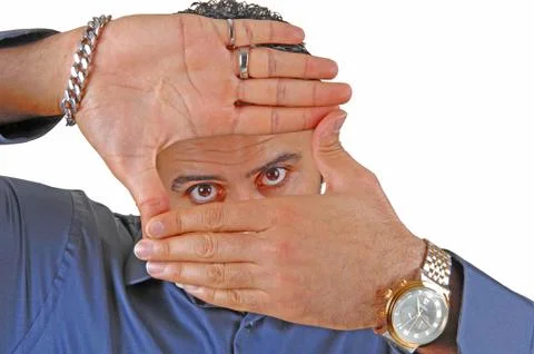 Guy sizing up. Stock Photos