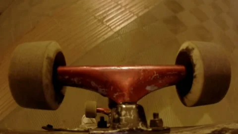 Guy with a skateboard is walking down the street Video stock 102115391