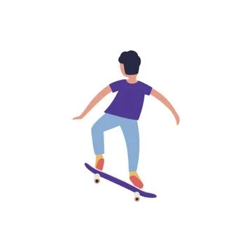 Guy skateboarding Stock Illustration