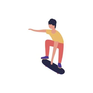 Guy skateboarding Illustrazione stock