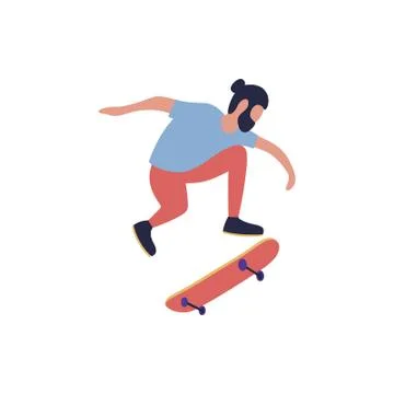 Guy skateboarding Illustrazione stock