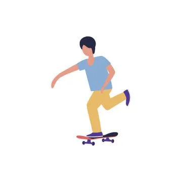 Guy skateboarding Stock Illustration