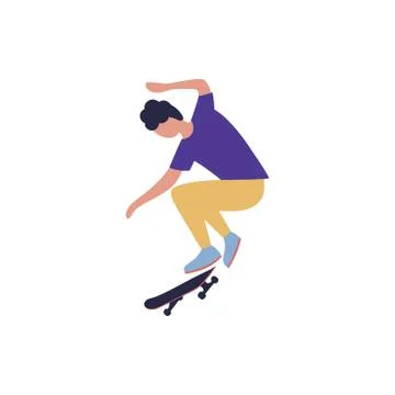 Guy skateboarding Stock Illustration