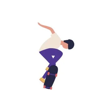 Guy skateboarding Stock Illustration