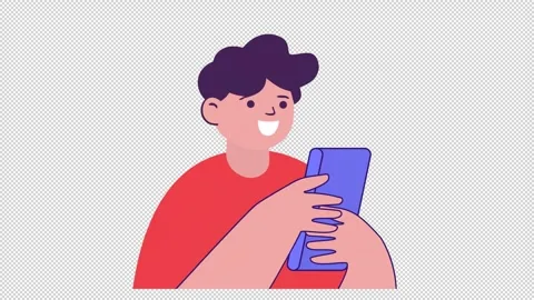Guy with a smartphone likes Stock-Footage 330164617