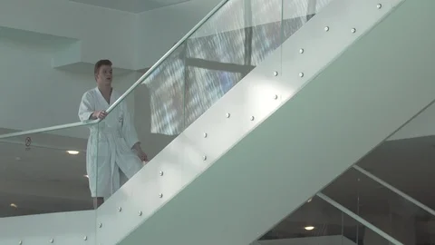 The guy in the spa goes on procedures Stock Footage 127181498