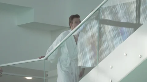 The guy in the spa goes on procedures Stock Footage 127181548