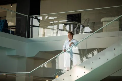 The guy in the spa goes on procedures Stock Photos
