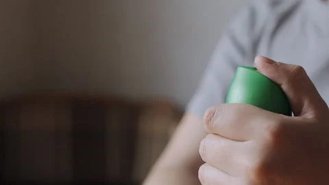 Guy spray aerosols Stock Footage 137295727