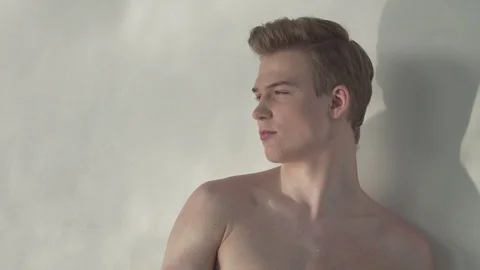 Guy stands by the pool Stock Footage 127181446