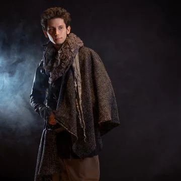 A guy in a steampunk or post-apocalyptic image, portrait Foto stock