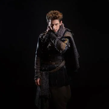 A guy in a steampunk or post-apocalyptic image, portrait Foto stock