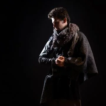 A guy in a steampunk or post-apocalyptic image, portrait Stock Photos