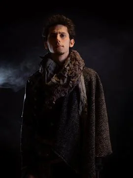 A guy in a steampunk or post-apocalyptic image, portrait Foto stock