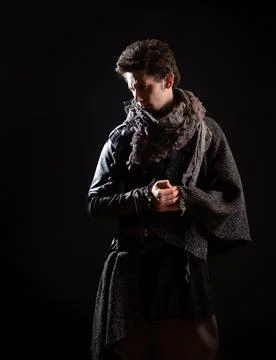 A guy in a steampunk or post-apocalyptic image, portrait Stock-Fotos