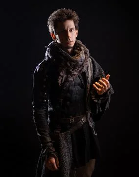 A guy in a steampunk or post-apocalyptic image, portrait Stock-Fotos