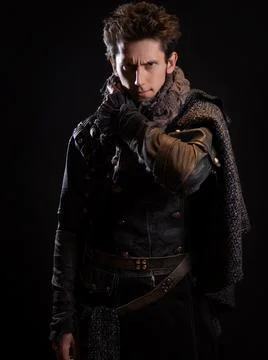A guy in a steampunk or post-apocalyptic image, portrait Stock-Fotos