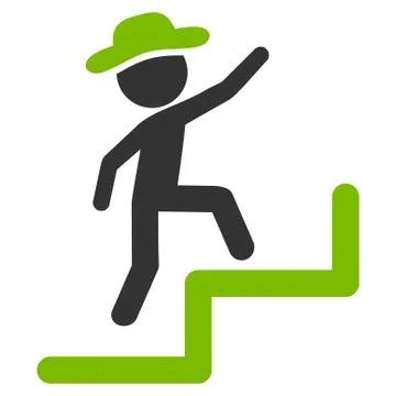 Guy Steps Upstairs Icon Illustrazione stock