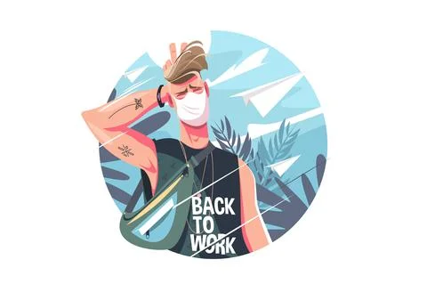 Guy student in shirt Stock Illustration