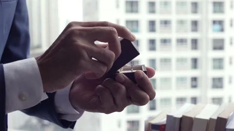Guy in a suit proposing to his girlfriend Stock Footage 239019521