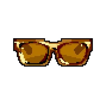 Guy sunglasses men game pixel art vector illustration Illustrazione stock
